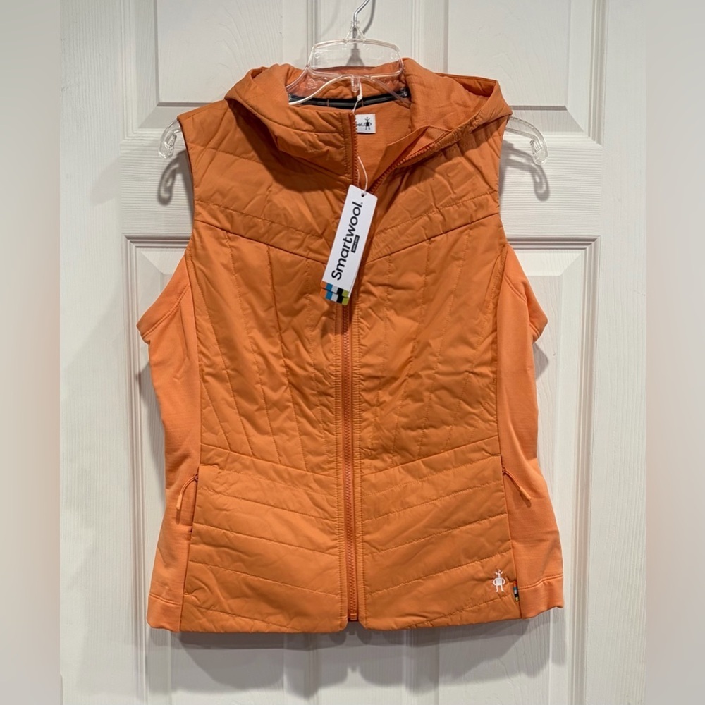 SmartWool Women's Large Smartloft Vest Apricot Orange NWT Merino Wool Insulated